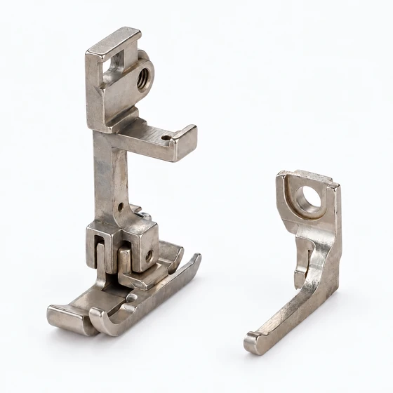Edge-guided presser foot, left, 1 mm; side feed.