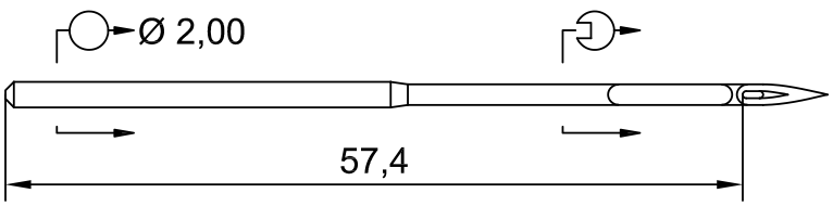 SCHMETZ 5266 · схема или вид иглы
