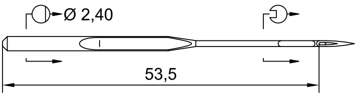 SCHMETZ 950 · схема или вид иглы