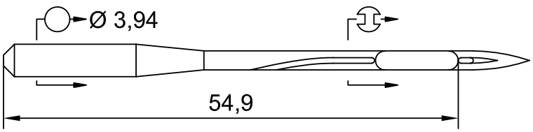 SCHMETZ SY 7737 · схема или вид иглы