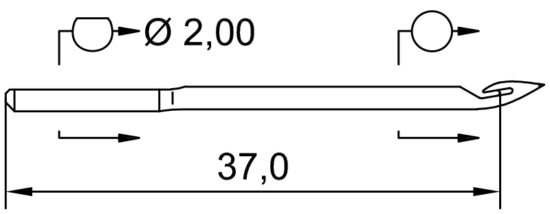 SCHMETZ 660 · схема или вид иглы