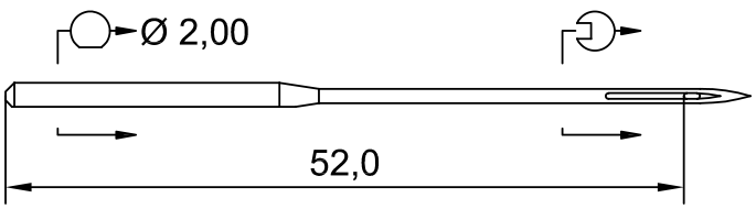 SCHMETZ 328 FL-E · схема или вид иглы