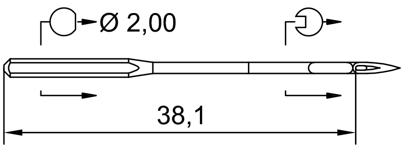 SCHMETZ 134-35 FK-E · схема или вид иглы