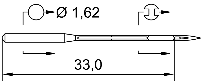 SCHMETZ 503 SC · схема или вид иглы