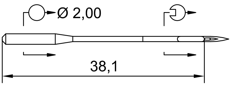 SCHMETZ 134-35 KK · схема или вид иглы