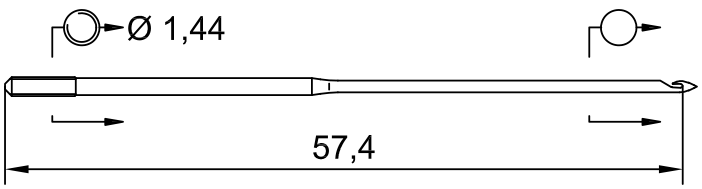 SCHMETZ 253 S/C · схема или вид иглы