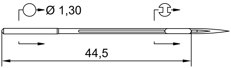 SCHMETZ 367 S · схема или вид иглы