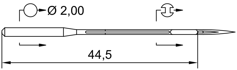 SCHMETZ 4718 · схема или вид иглы