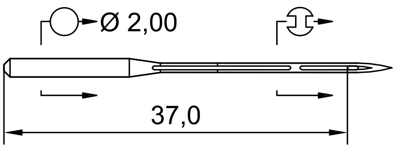 SCHMETZ 149X1 · схема или вид иглы