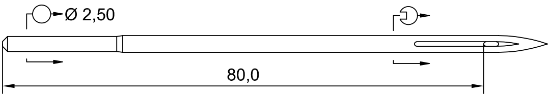 SCHMETZ 1001 Q · схема или вид иглы