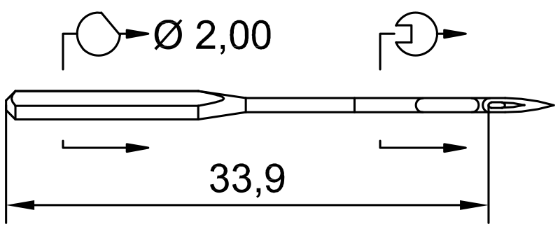 SCHMETZ 134 FK SPEZ. · схема или вид иглы