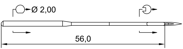 SCHMETZ 2331 F LG · схема или вид иглы