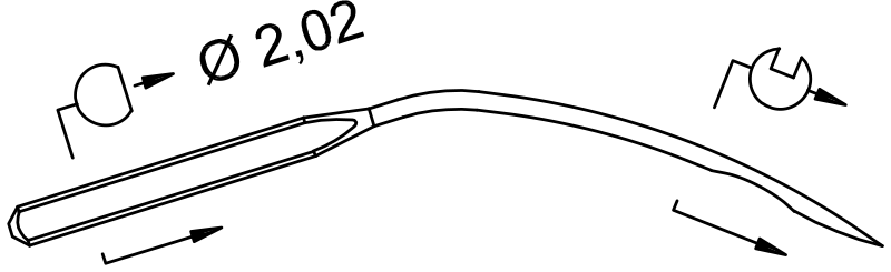 SCHMETZ 251 LG · схема или вид иглы
