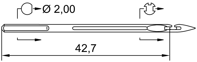 SCHMETZ 780 C · схема или вид иглы