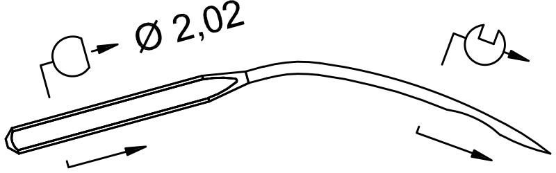 SCHMETZ 251 · схема или вид иглы