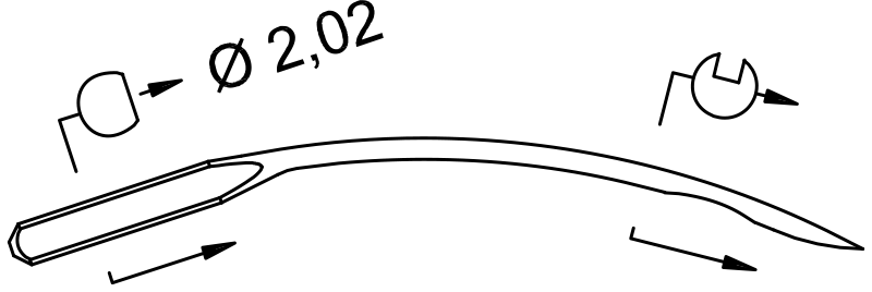 SCHMETZ 29-BK · схема или вид иглы
