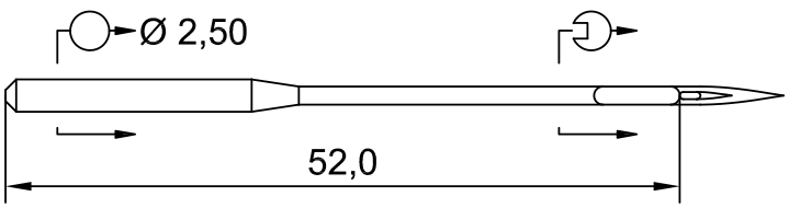 SCHMETZ 428 S · схема или вид иглы