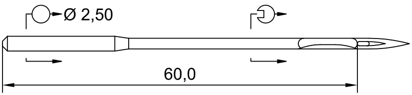 SCHMETZ 794 · схема или вид иглы