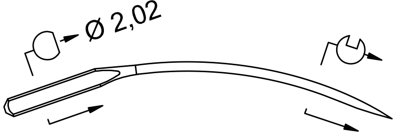 SCHMETZ 29-BB · схема или вид иглы