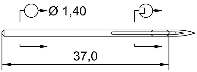 SCHMETZ 459 LG · схема или вид иглы