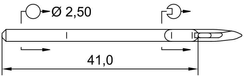 SCHMETZ 328-50 · схема или вид иглы