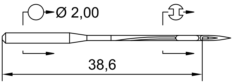 SCHMETZ 5640 · схема или вид иглы
