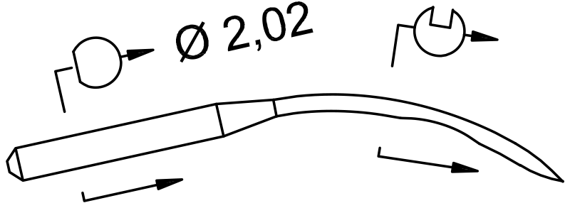 SCHMETZ 60 M · схема или вид иглы