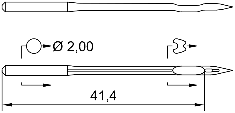 SCHMETZ 4107-01 MR · схема или вид иглы