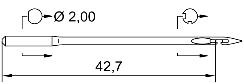 SCHMETZ 780 M · схема или вид иглы