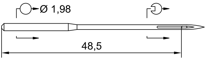 SCHMETZ 332 LG · схема или вид иглы