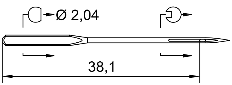 SCHMETZ 805 · схема или вид иглы