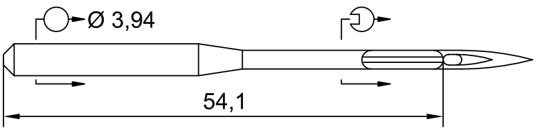 SCHMETZ DK 2200 · схема или вид иглы