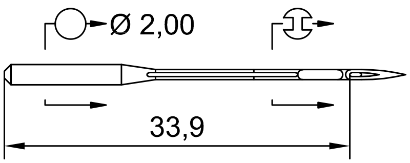 SCHMETZ 4463 KK · схема или вид иглы